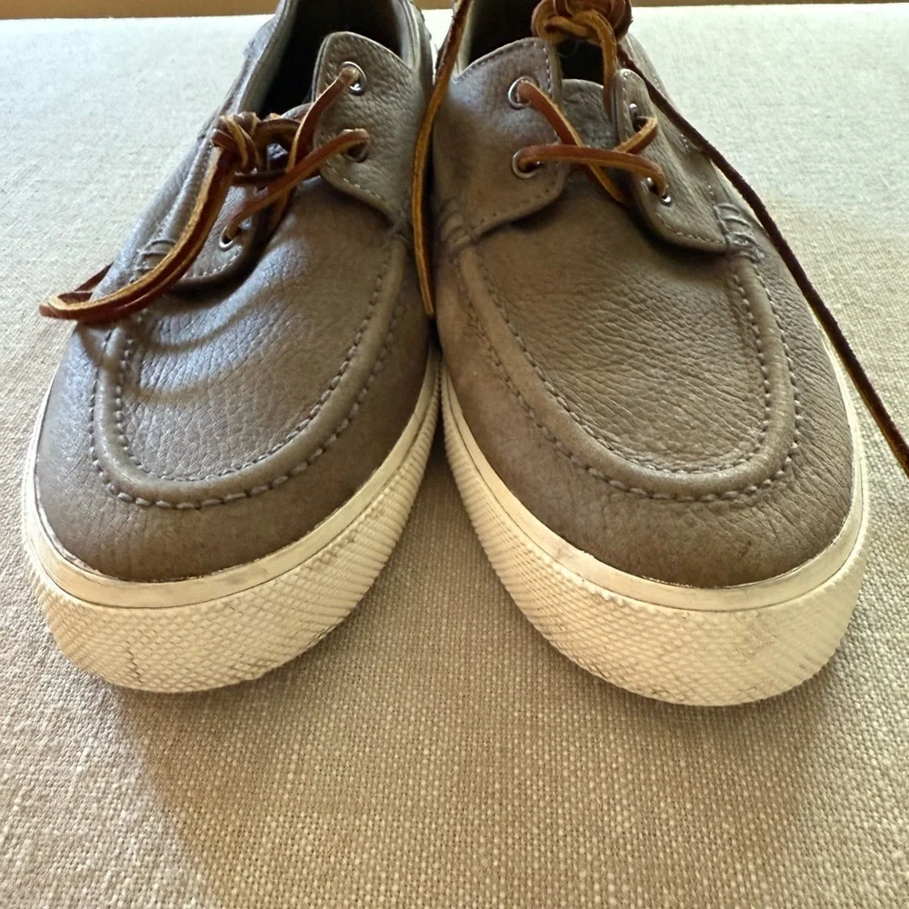 Polo by Ralph Lauren Men's Gray Boat Shoes leather 9.5